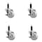 Service Caster 3'' Nylon Swivel 1'' Expanding Stem Caster Set with Brake, 4PK SCC-EX20S314-NYS-TLB-1-4 - alternate 1